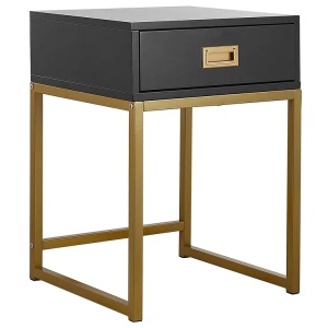 Produs Resigilat Masuta laterala Re-Bloom Largo, MDF/fier, 40x40x57 cm, negru/auriu - Verificat A