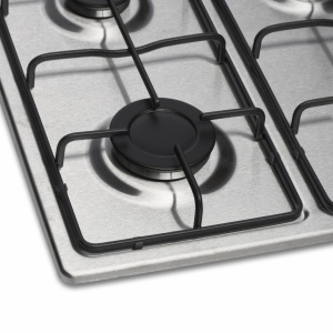 Produs Resigilat Plita incorporabila Heinner HBH-V4IEIX, Gaz, 4 arzatoare, Gratar email, Control lateral, Aprindere electrica, Dispozitiv de siguranta, Duze GPL incluse, Dimenziuni (LxA): 58x51 cm, Culoare: Inox - Img 4