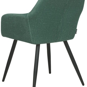 Produs Resigilat Set 2 scaune de masa Re-Bloom Casmalia, catifea, 60x66x80 cm, sezut 50x36 cm, 150 kg, verde inchis/negru - Verificat A - Img 6