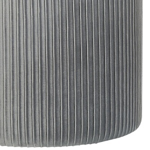 Produs Resigilat Set 2 tabureti Re-Bloom Camdenton catifea cu depozitare, rotunde, 36x44 si 31x38 cm, spuma 25 kg/m3, benzi metalice lucioase, 150 kg, gri deschis - Verificat A - Img 5