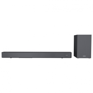Produs Resigilat SOUNDBAR HORIZON HAV-S2630W / System 2.1 / Max Audio Power 110W (30W x2 + 50W) / Wireless Subwoofer / Digital Optical / AUX (3.5mm) / HDMI-ARC (CEC) / BT 5.4 / USB Playback / DOT-Matrix Display / Remote + Button Keys / Impedance: 4Î© x2 +