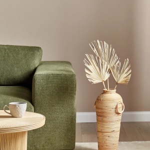 Produs Resigilat Vaza decorativa Re-Bloom Elatia, ratan, 20x20x50 cm, natur - Verificat A - Img 6