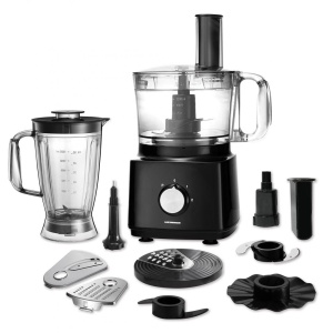 RESIGILAT – Robot de bucatarie Heinner HFP-750BK, Putere 750W, Bol 1.2L, Blender 1.8L, 4 discuri, Negru