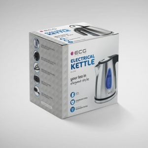 RESIGILAT - Cana electrica fierbator ECG RK 1740, 2000 W, 1,7 L, otel inoxidabil - Img 4