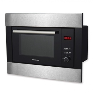 RESIGILAT - CUPTOR CU MICROUNDE INCORPORABIL HEINNER HMW-23BIXBK, Capacitate 23L, Putere 800W, Grill, Digital, Negru/Inox