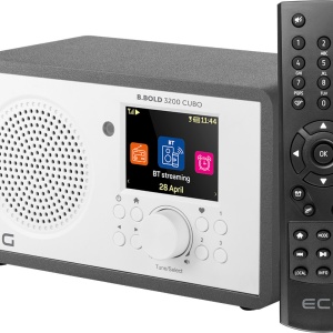RESIGILAT - Internet radio ECG B.BOLD 3200 Cubo, FM, Bluetooth, Li-Ion 3,7V/2000 mAh, 3W RSM, telecomanda, carcasa din lemn - Img 3