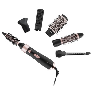 RESIGILAT - Perie ondulatoare cu aer cald si ionizare ETA Fenite 5321 90010, black edition, 1000 W, 6 accesorii