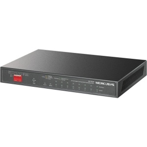 RESIGILAT Switch MERCUSYS MS110GMP, 8 porturi PoE+, 2 porturi Gigabit Uplink, Viteza de transfer 10/100/1000 Mbps, Plug-and-Play