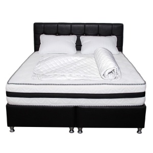 Saltea Memory Foam Crin plus doua perne microfibra 50x70 plus husa hipoalergenica, 180x200x25 - Img 3