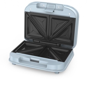 Sandwich maker Fram FSM-700BL, Putere 700W, capacitate 2 sandwich-uri, Placi fixe cu invelis antiaderent, Design depozitare verticala, Bleu - Img 2