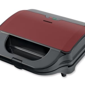 Sandwich maker Heinner SM-2H900BKS, 900W, placi XL, 2 placi detasabile antiadezive: waffle, grill, Negru/Rosu - Img 3