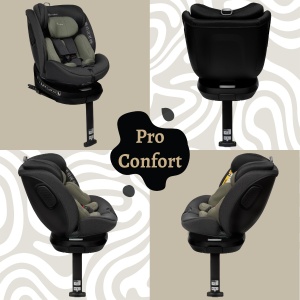 Scaun auto Appekids, I-SIZE, 40-150 cm, Rear Facing 360Â°, Pro Confort - Green - Img 4