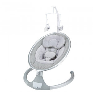 Scaun balansoar pentru bebelusi, metal, gri