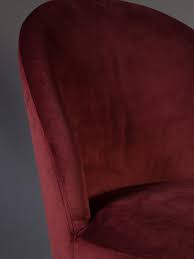Scaun Barbara din catifea, roșu - Img 2