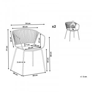 Scaun Boghos, metal/imitatie de piele, auriu/negru, 77 x 54 x 49 cm