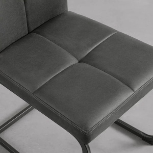 Scaun de dinning Cooper, gri, 45/93/60 cm - Img 2