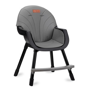 Scaun de masa copii Momi Reki, Piele ecologica, Black - Img 4