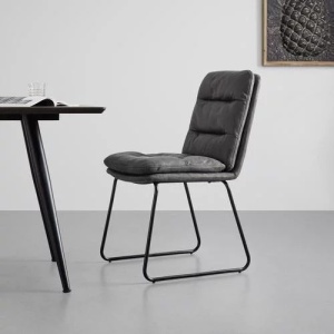 Scaun Kona, tapitat in catifea gri, 48/90/65 cm - Img 8