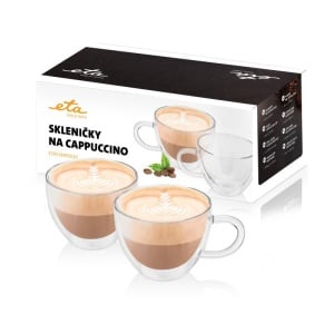 Set 2 cesti pentru cappuccino ETA5180 92010, 230 ml, pereti dubli din sticla borosilicata - Img 2