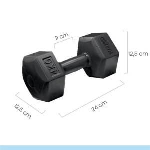 Set 2 gantere Iron Gym, 2x4 Kg, premium, Vinil, Negru, Resigilat, Grad A - Img 2