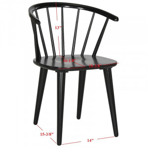 Set 2 scaune Parishville, negru, 75,95 cm H x 54cm L x 52cm D - Img 3