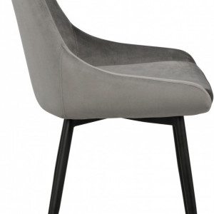 Set 2 scaune Sierra, tapițate, gri, 85 x 49 x 55 cm - Img 6