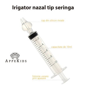 Set 2 seringi pentru lavaj nazal, APPEKIDS, 10ml, 4Luni+ - Img 2