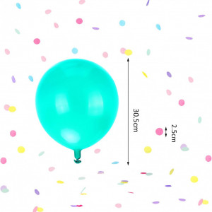 Set 20 de baloane pentru petrecere LETRAN, latex, multicolor, 30 cm - Img 3