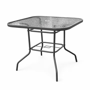 Set 20 mese patrate Kiwari Capri 90x90x71 cm, 4 persoane, gradina/terasa, gri