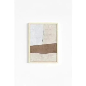 Set 3 tablouri decorative MDF/lemn masiv 50x70 cm, MDF 100%, cadru lemn 2cm, imprimare digitala, bej/alb/maro - Verificat A · Re-Bloom - Img 2
