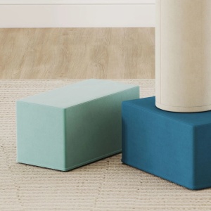 Set 5 blocuri spuma pentru bebelusi Re-Bloom, samt/spuma, 61x40.6x60 cm, construit+jucat+catarit, varsta 0.5-3 ani, 15 kg, multicolor - Verificat A · Re-Bloom - Img 5