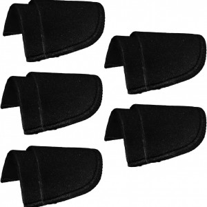 Set 5 perechi de tampoane pentru umeri, spuma, negru, 16,5 x 10 cm