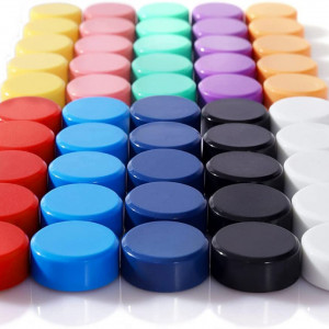 Set 50 magneti pentru frigider ZDZBLX, multicolor, 20 mm - Img 1