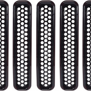Set 7 insertii pentru grila fata Wrangler TJ 1997-2006 PRATYAHARA, ABS, negru