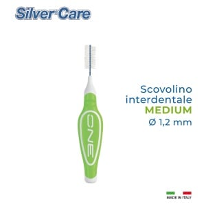 Set 8 periute interdentare Silver Care Medium Size 3-1,2 mm capac protectie culoare Verde - Img 2