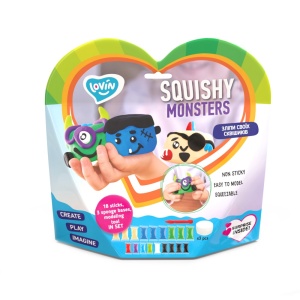 Set Air Clay pentru modelaj Lovin - 18 culori - Squishy Monsters - Img 1