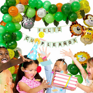 Set aniversar pentru copii LaulaStyle, multicolor, latex/folie, 78 piese - Img 4