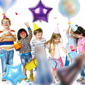 Set de 10 baloane animate pentru petrecere Miotlsy, folie, multicolor