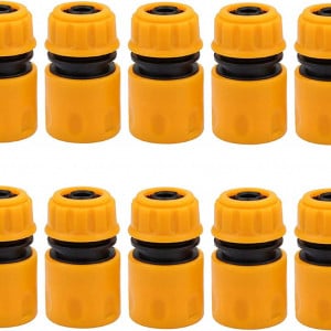 Set de 10 conectori pentru furtun YUNSTK, plastic, negru/portocaliu, 5,5 x 3,5 cm - Img 1
