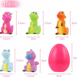 Set de 10 dinozauri pentru degete LIHAO, plastic, multicolor, 5,5/6 cm - Img 8