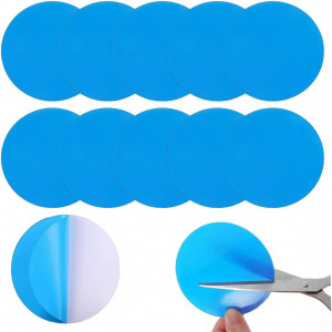 Set de 10 patch-uri pentru repararea piscinei Sunshine Smile, PVC, albastru, 7,5 x 7,5 cm