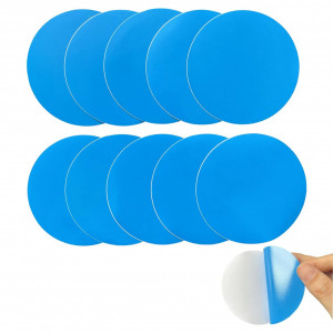 Set de 10 plasturi adezivi pentru reparatii piscine Yunlex, PVC, albastru, 7,5 cm - Img 1