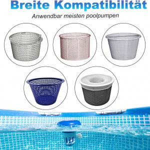Set de 10 protectii pentru filtrul piscinei 4Baohui, nailon, alb, 24 x 13 cm - Img 7