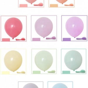 Set de 100 de baloane cu panglica Elion, latex, multicolor, 25 cm - Img 4
