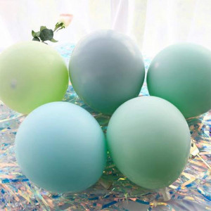 Set de 100 de baloane pentru petrecere JIASHA, latex, verde, 25 cm - Img 4