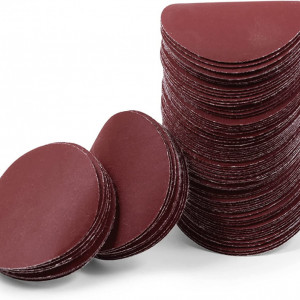 Set de 100 de discuri abrazive Leontool, oxid de aluminiu, rosu, 800, 5,5 cm - Img 1