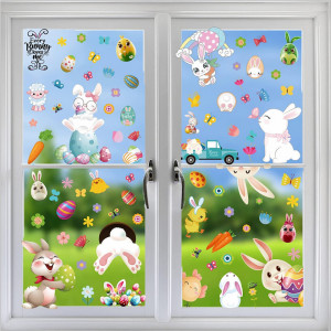 Set de 119 stickere pentru fereastra Aiweomi, PVC, multicolor - Img 3