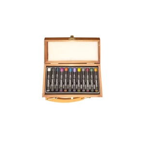 Set de 12 creioane cerate Kinspory, multicolor, lemn, 10 x 18 x 3 cm - Img 2