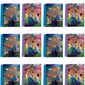 Set de 12 pungi pentru cadouri Nesloonp, hartie, multicolor, 15 x 8.5 x 22 cm - Img 1