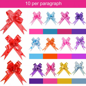 Set de 150 fundite pentru cadouri Boao, multicolor, polipropilena, 10 x 10 cm - Img 7